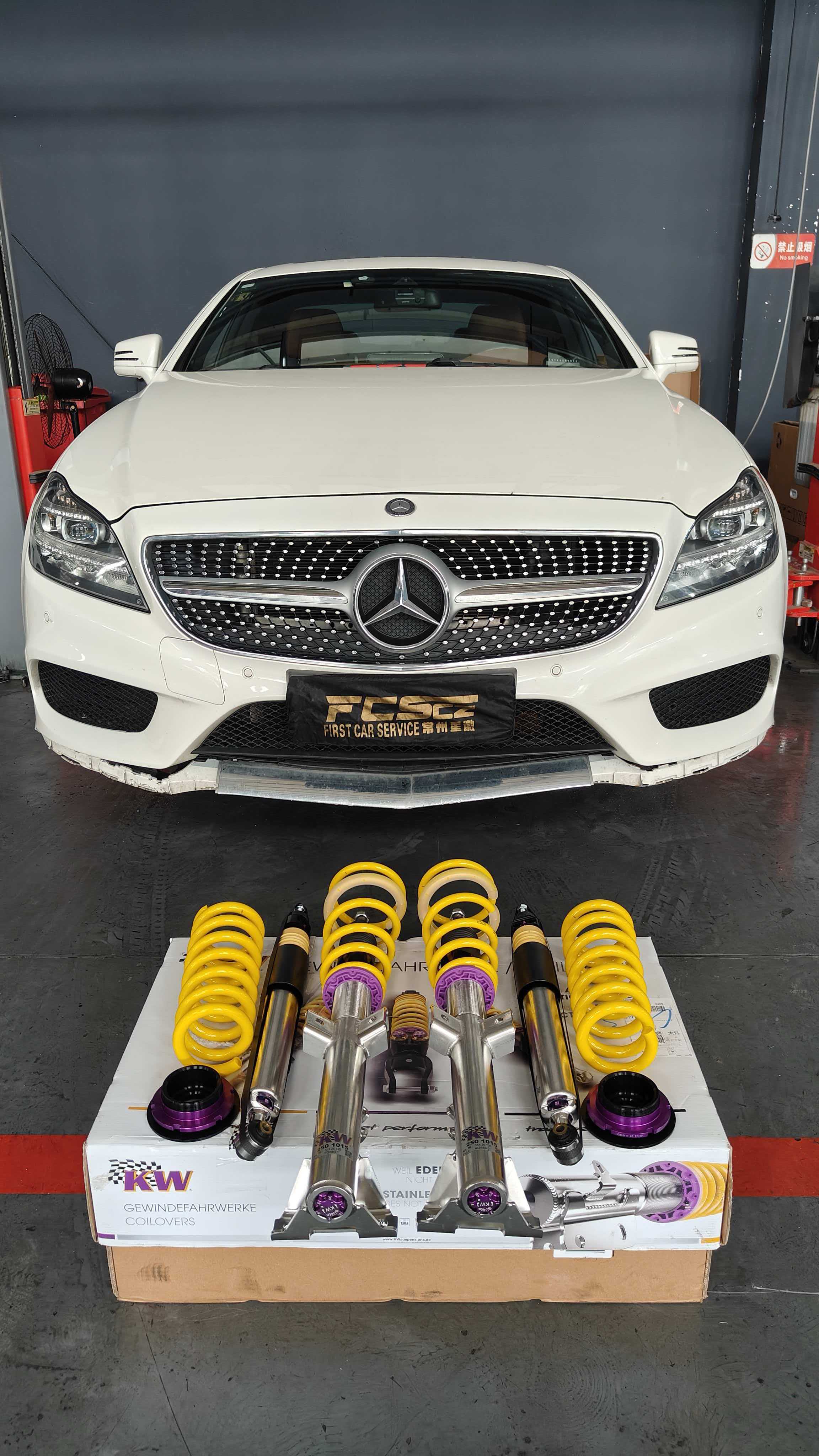 奔驰CLS改装KW V3绞牙避震
