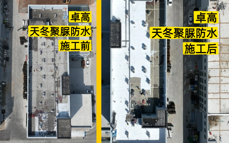 卓高天冬聚脲防水修缮对比2