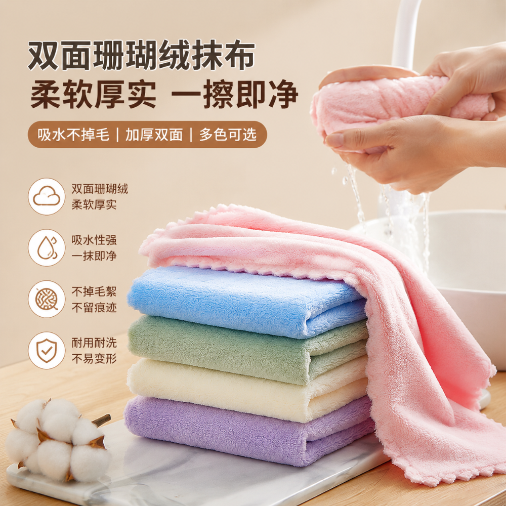 2026优选不掉毛抹布品牌怎么选？义乌绿顺源头工厂成口碑之选