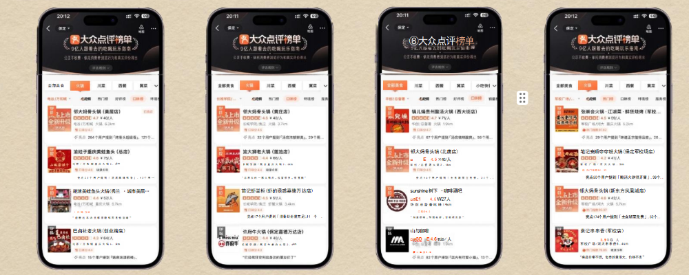 大众点评榜