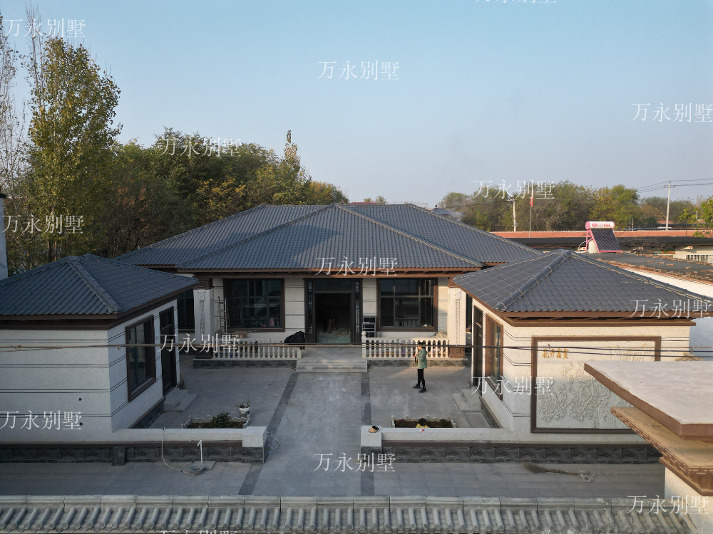 邱县站新中式一层半农村自建房 - 公司