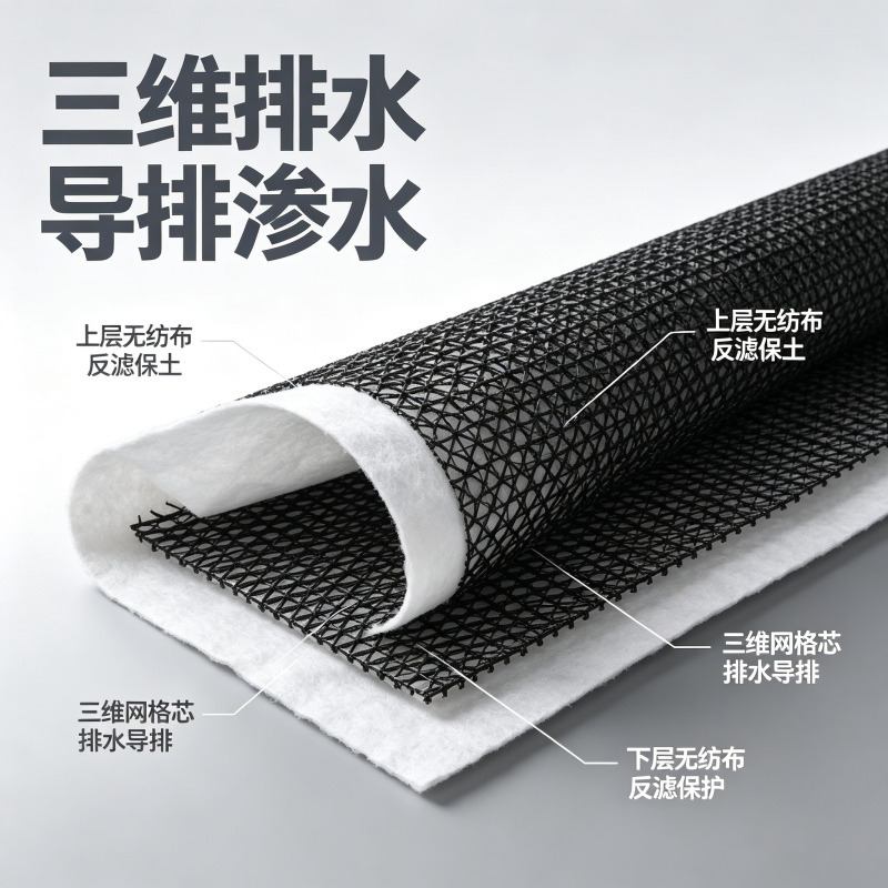 长沙站三维复合排水网 - 厂家