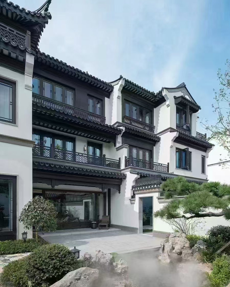 新中式别墅全屋门窗定制