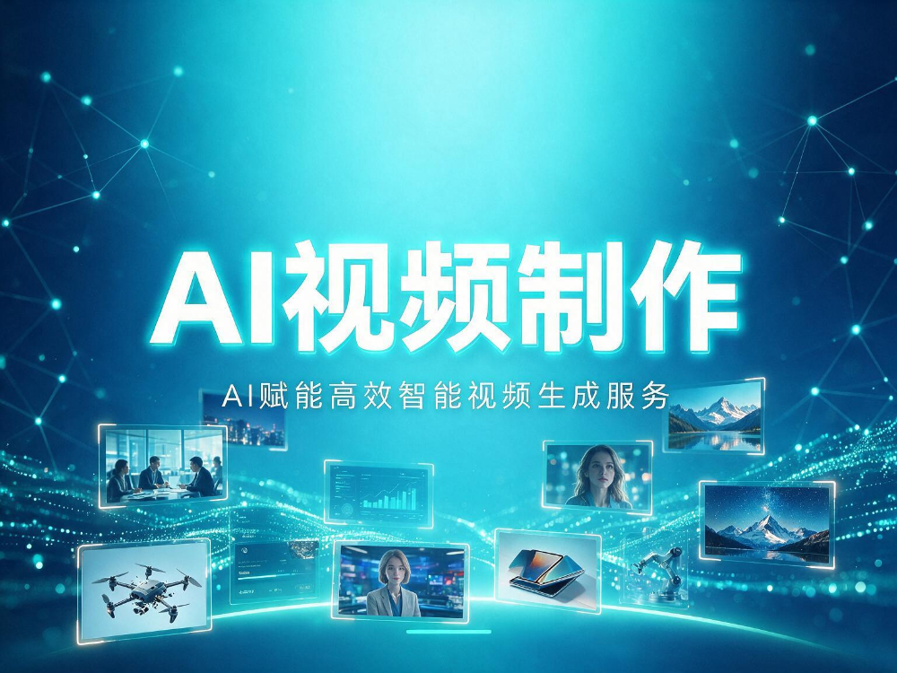 jimeng-2026-09-20-1600-完全保留这张AI视频制作海报的全部原有元素：中心发光亮白粗体“AI视频制作”主标....png