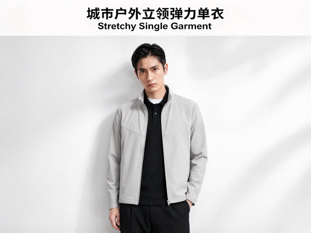 夹克-ST28898运动户外弹力立领夹克风衣秋季轻量化防泼水休闲商务薄款通勤外套.jpg